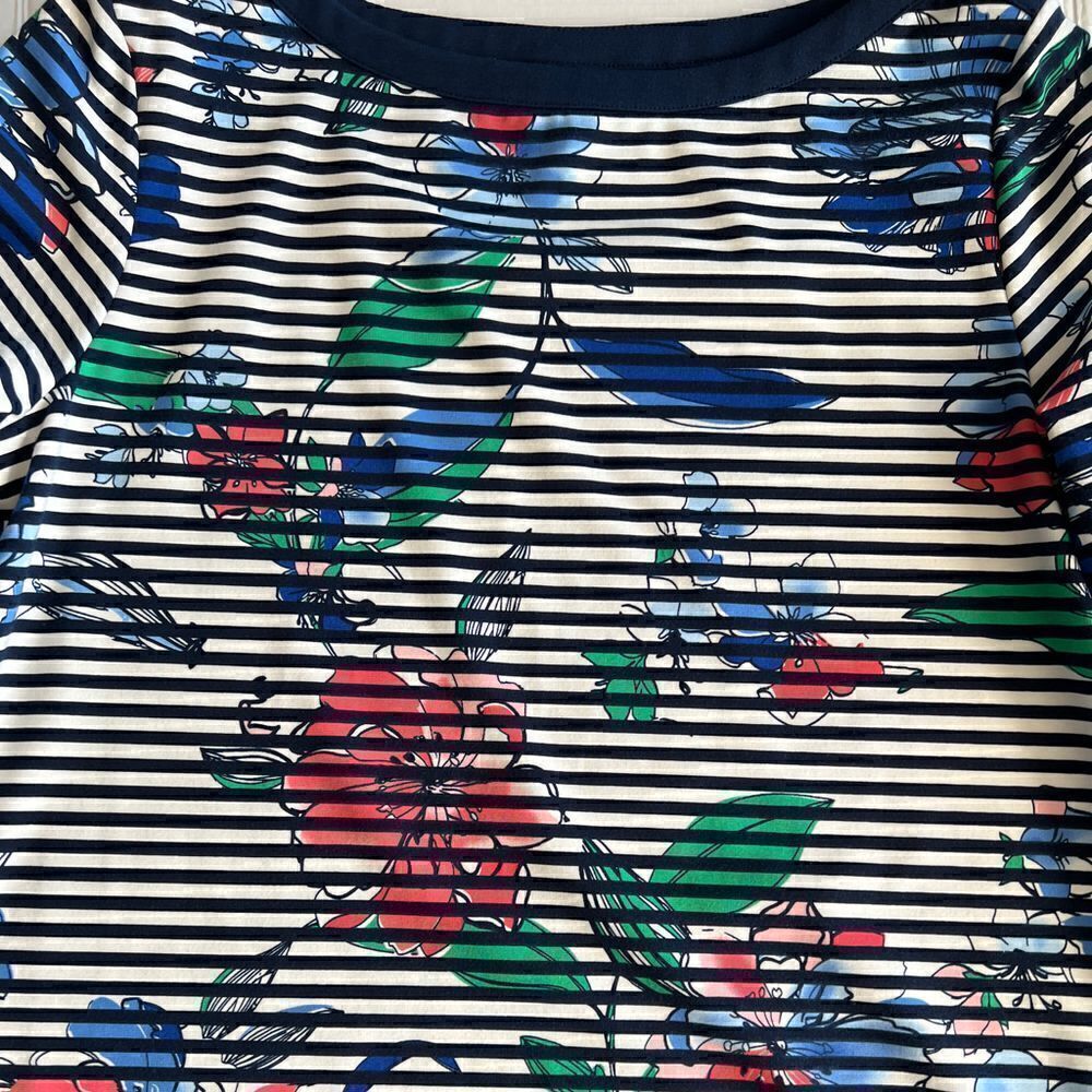rafaella LP striped floral boat neck top - Picture 4 of 10